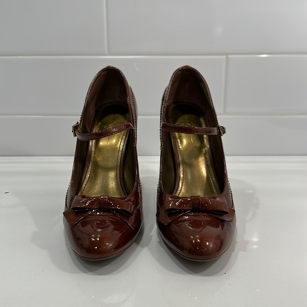 Paolo Patent Mary Jane Heels